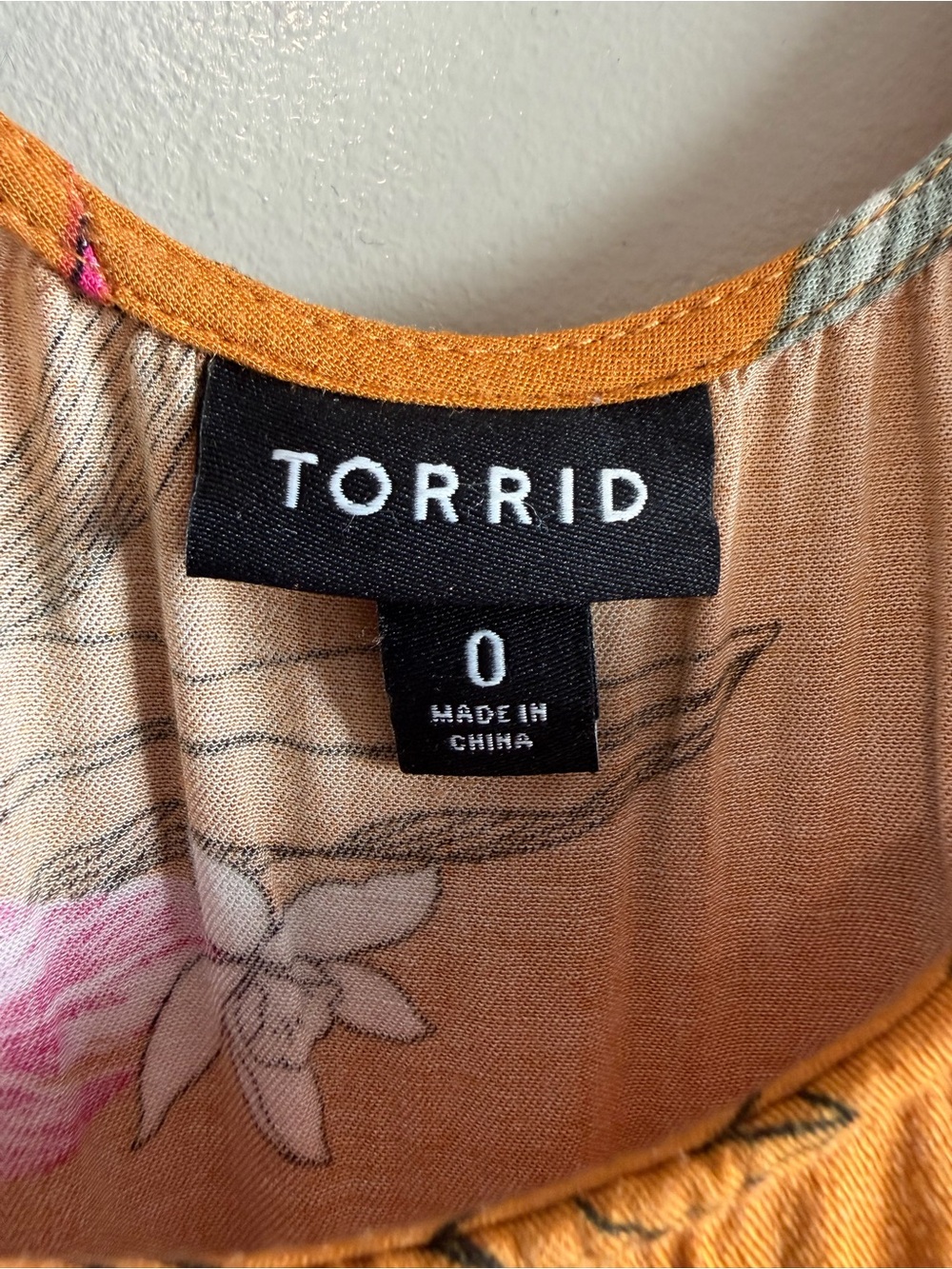 Torrid Floral Boho Midi Dress Size 0 Stretch Rayon Short Sleeve Skater Tropical - Picture 4 of 5